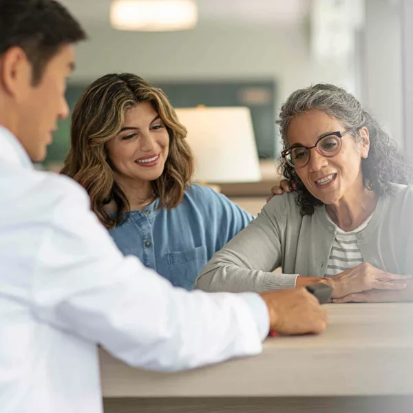 Specialist discussing options with patient